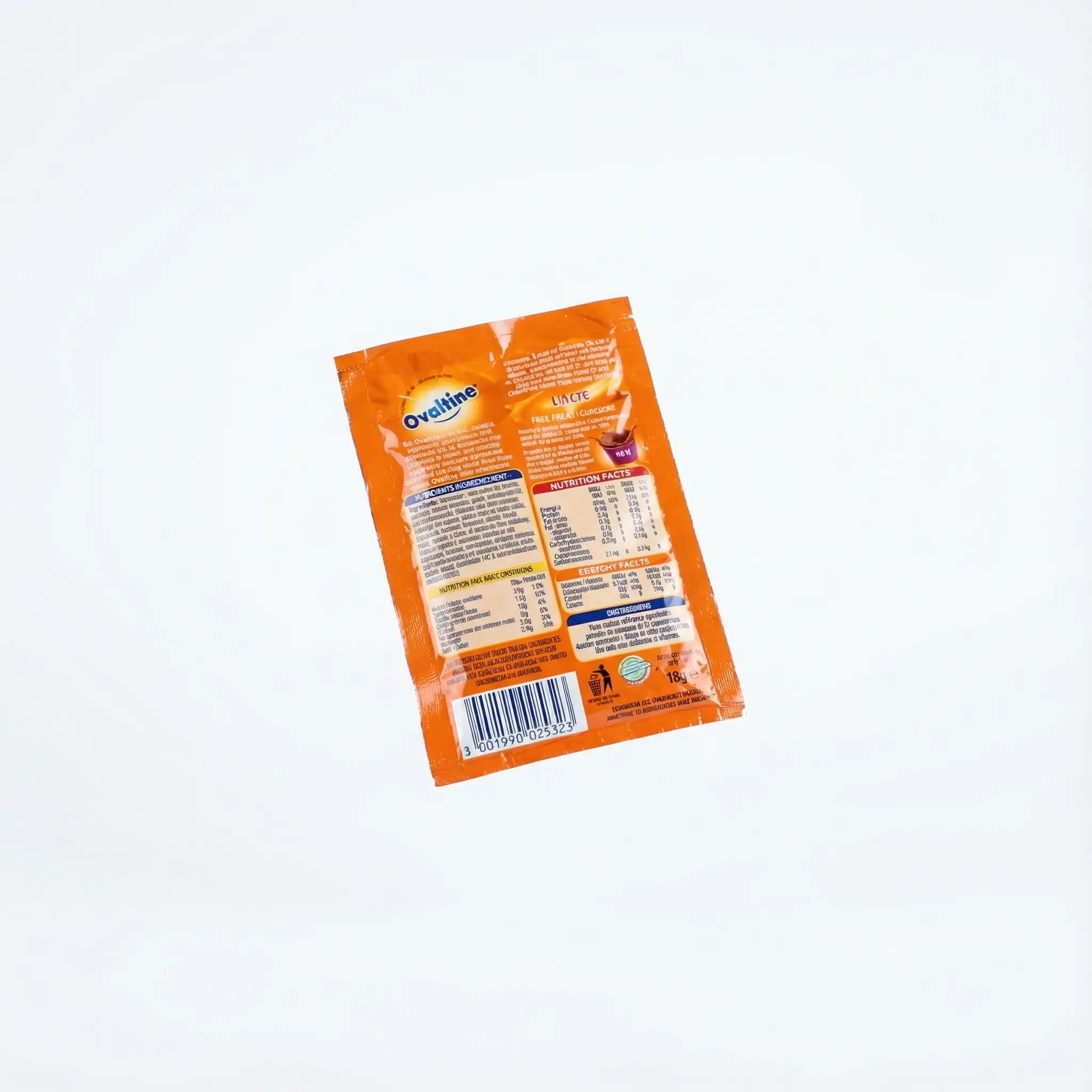 sachet boisson malt chocolat ovaltine informations nutrionnelles